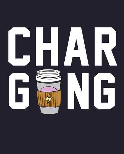 charging coffee cup  vector