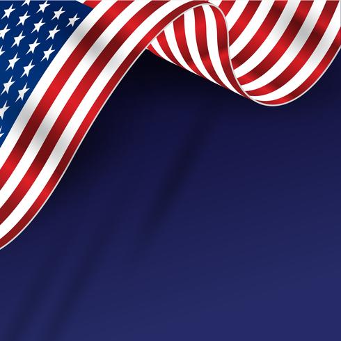 America Flag Background  vector