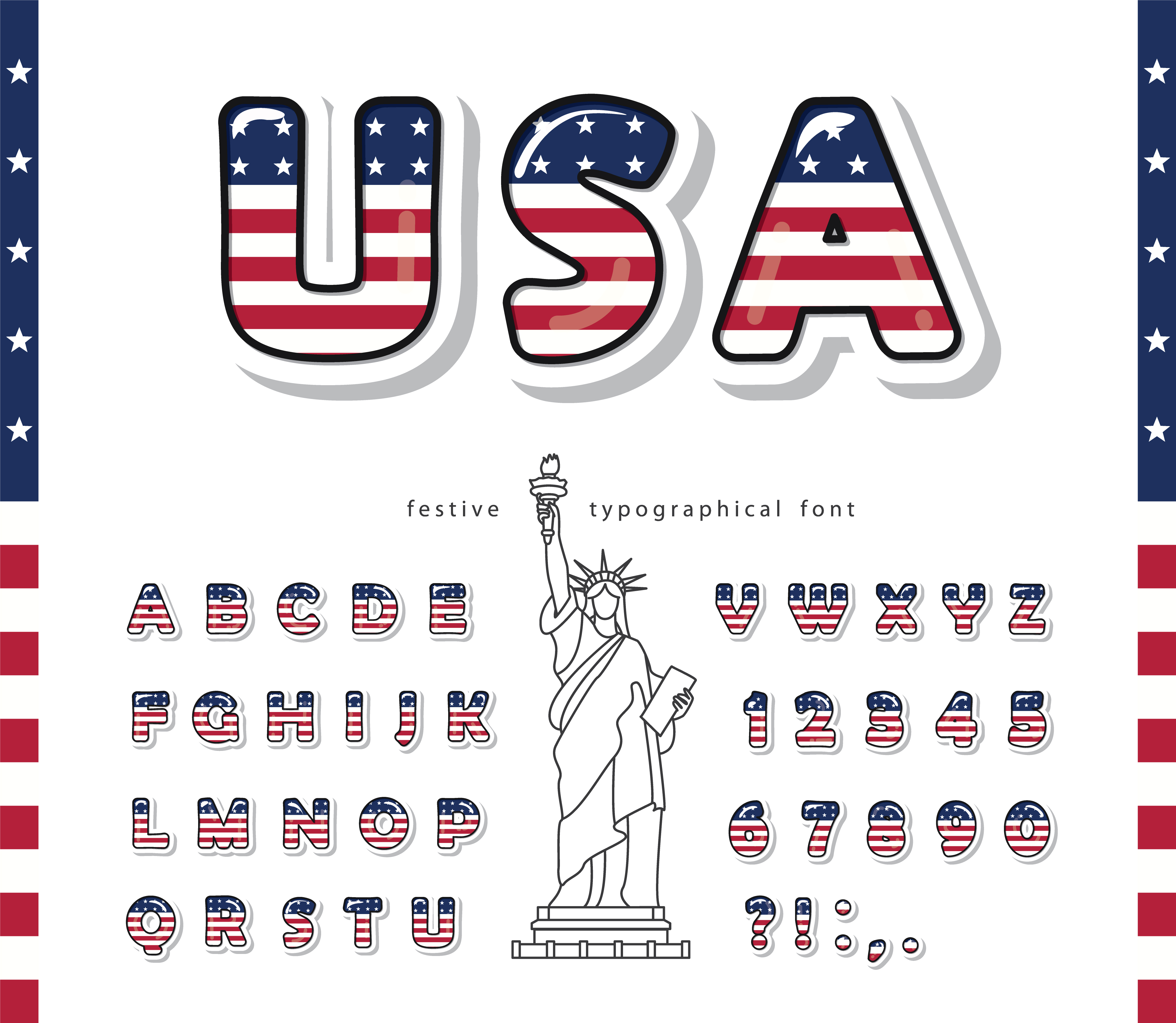 Download USA cartoon font - Download Free Vectors, Clipart Graphics ...