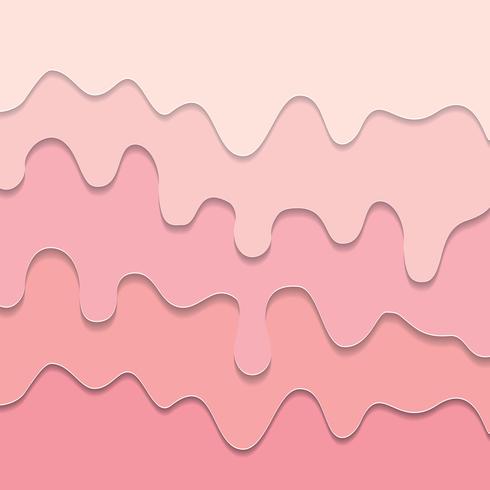 Fondo de crema rosa pastel que fluye derretido vector