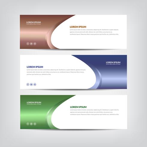 abstract modern banners with gradient vector