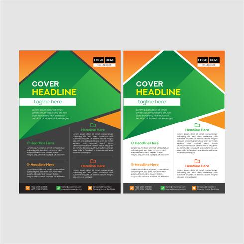 Diseño de Flyer de negocios moderno simple y limpio vector