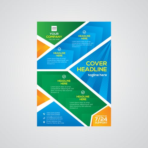 Colorful Corporate Business Flyer Design vector