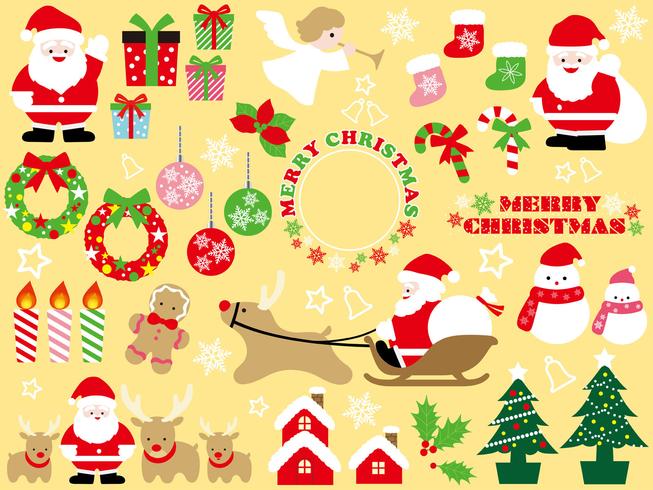 Set of Christmas graphic elements. vector