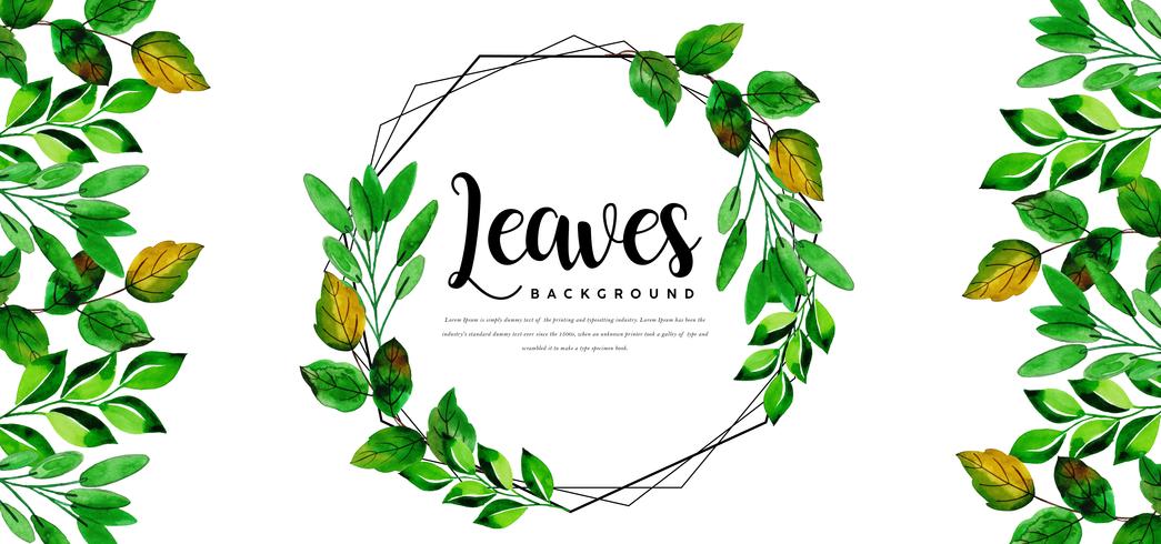 Wreath Leaves Background vector