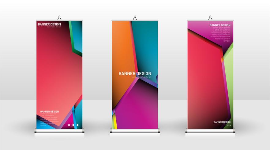 Vertical banner template design vector