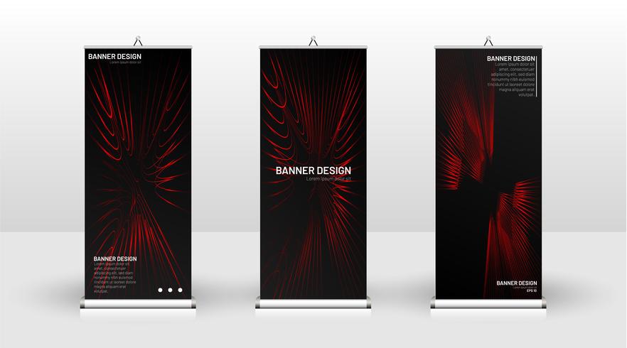 Vertical banner template design vector