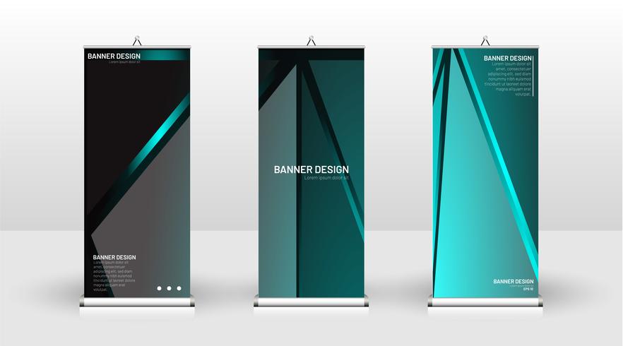 Vertical banner template light design vector