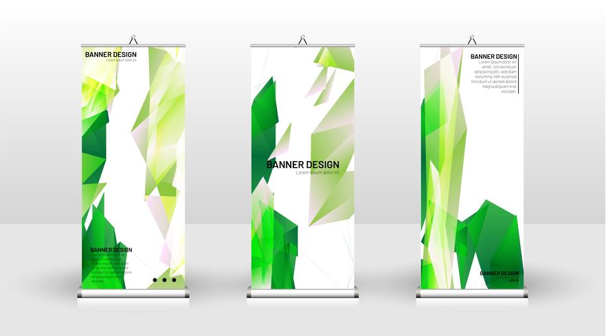 Vertical banner template design vector