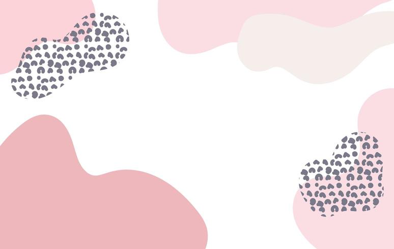 Pink pastel modern organic shapes vector background