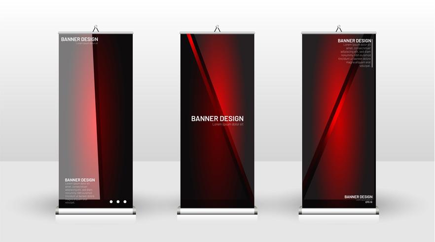 Vertical banner template design vector