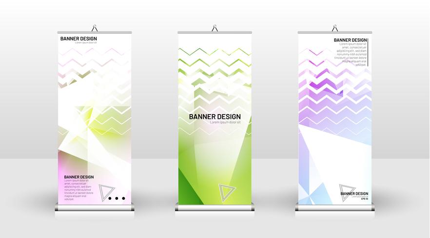 Vertical banner template design vector