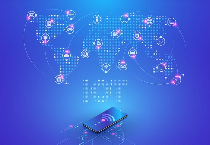 Internet of things and network connection vector