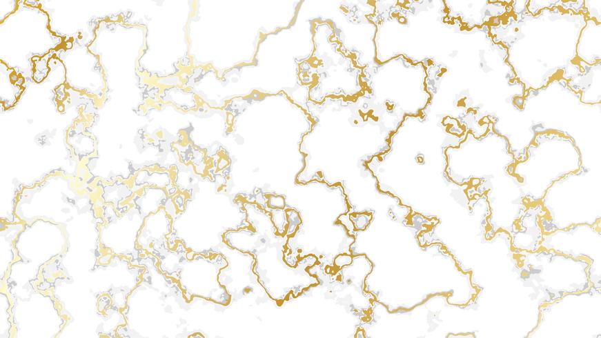 White marble background with gold texture vector