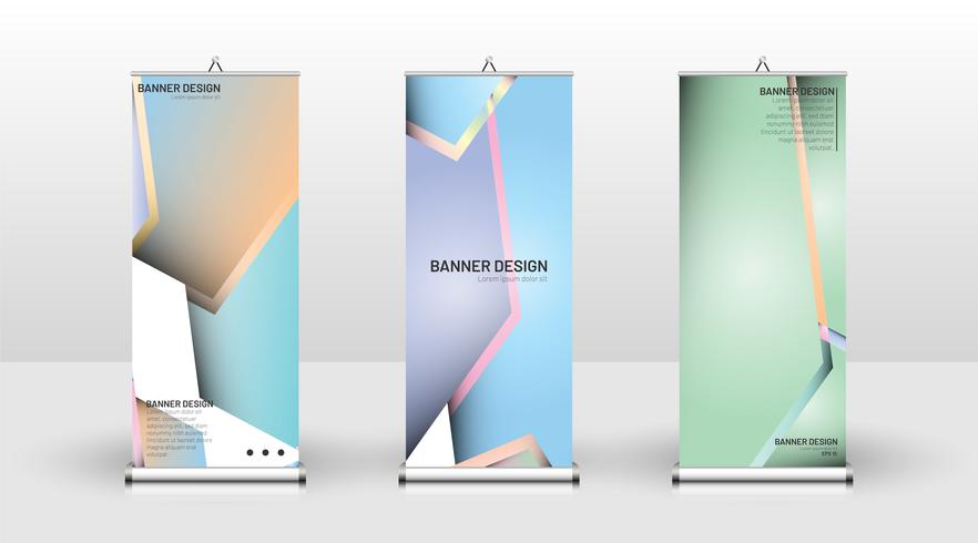 Vertical pastel banner  vector