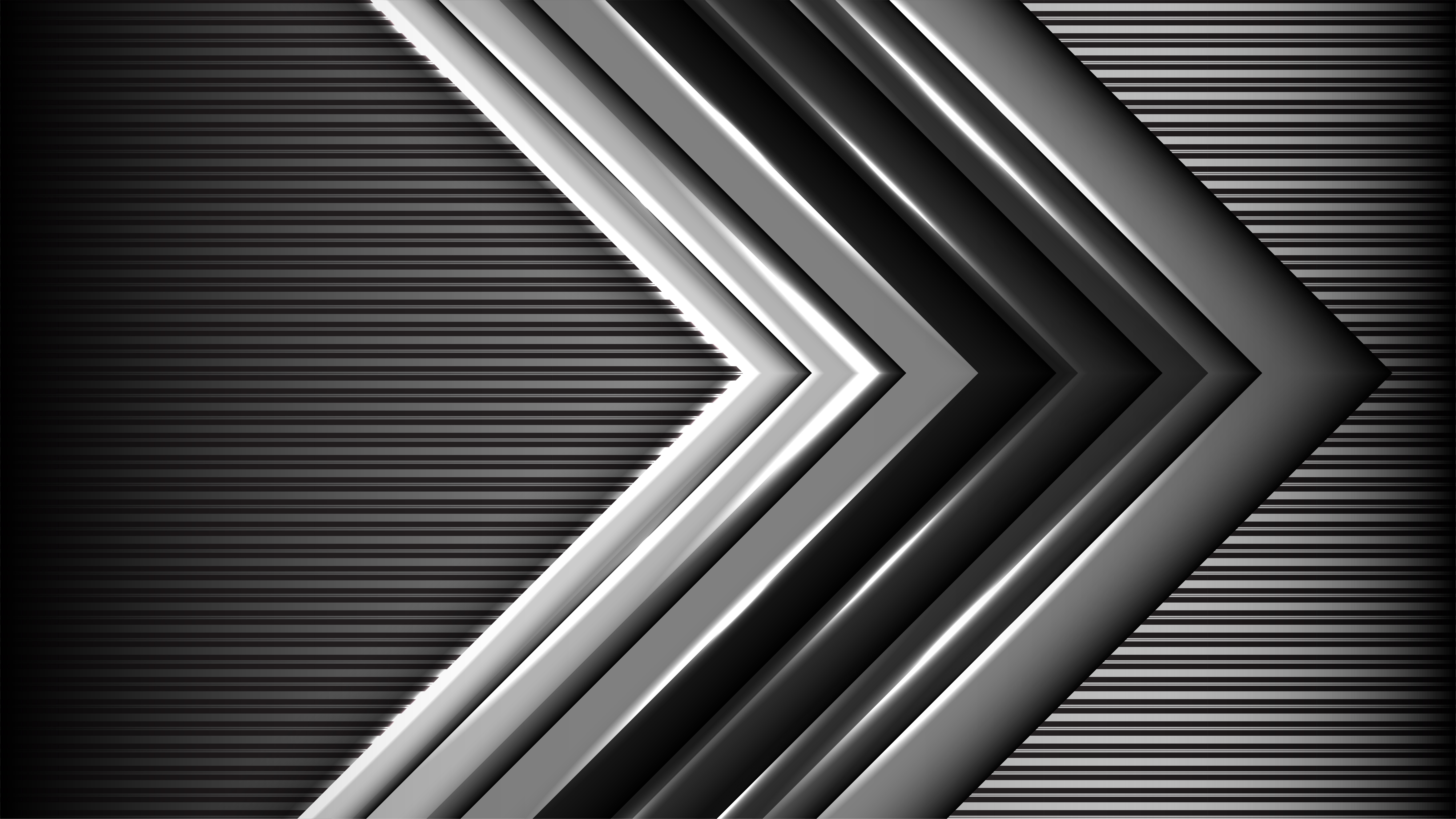 Abstract gray arrow with black background 675137 Vector
