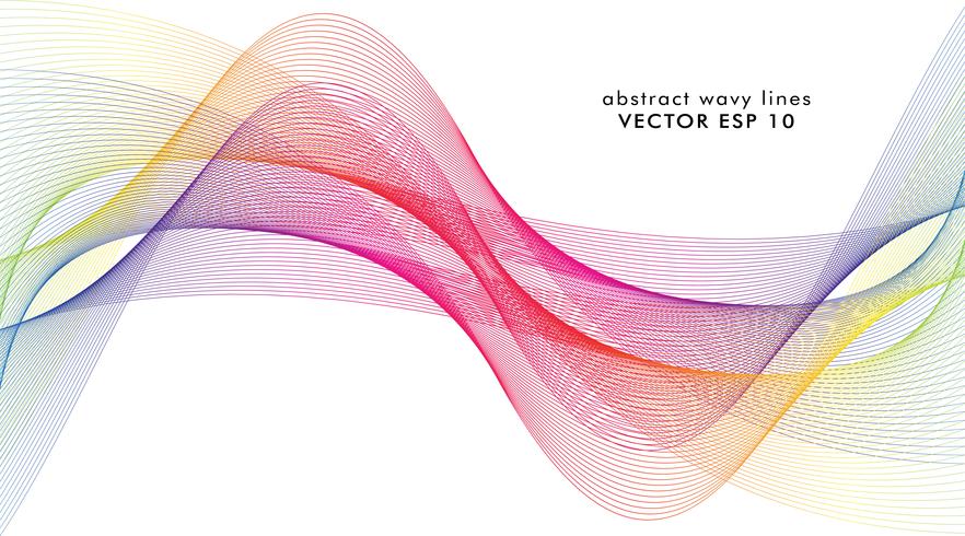 Abstract Of Colorful Wave Lines Download Free Vectors Clipart