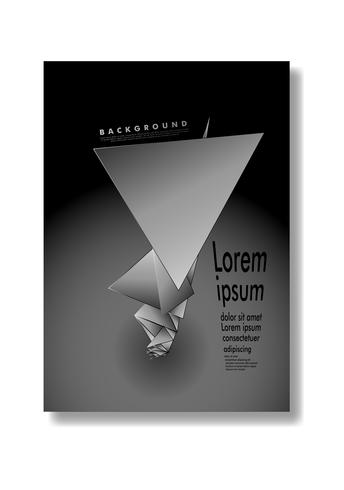 Dark Triangle Background, Book Cover Design Template vector