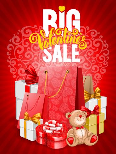 Big Valentines sale vertical banner