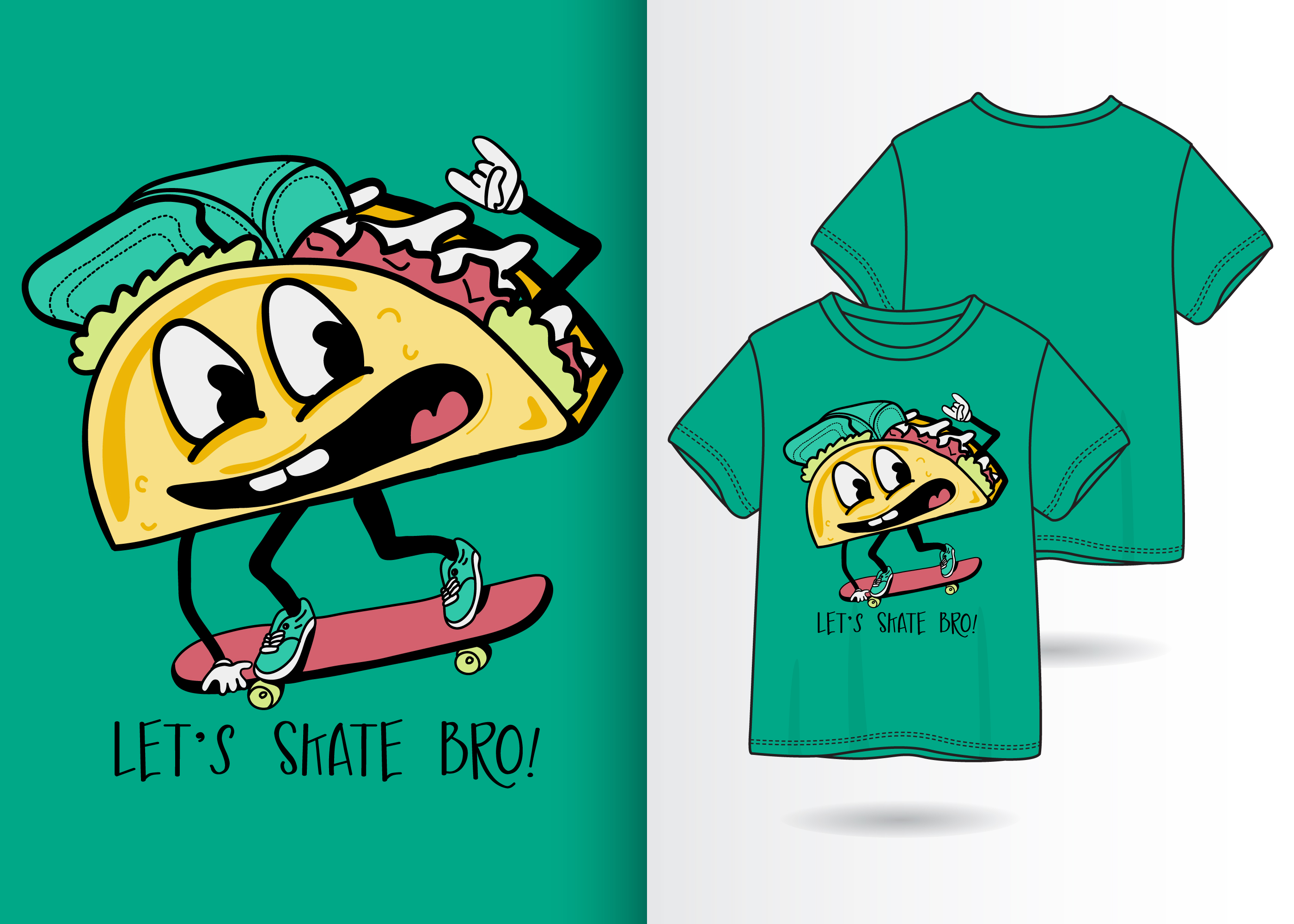 Download Hand drawn cute pizza t shirt design - Download Free Vectors, Clipart Graphics & Vector Art