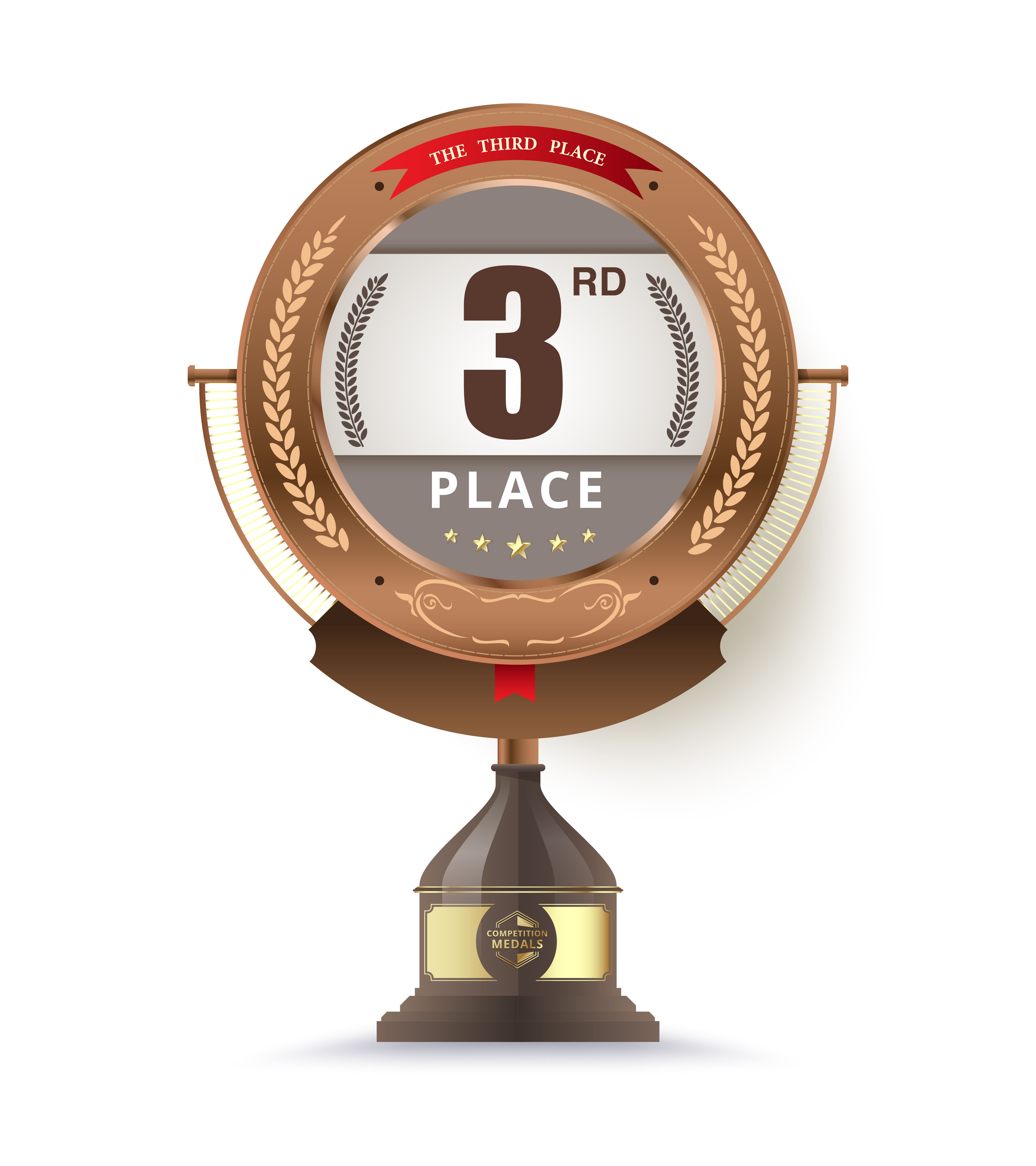 bronze trophy for third place 675319 Vector Art at Vecteezy
