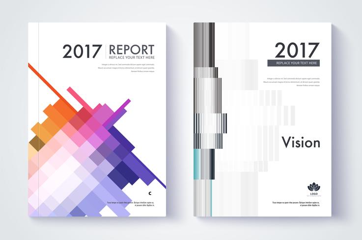 Diseño de portada del informe anual de la empresa vector