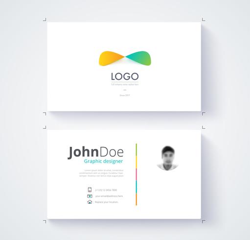 Simple Business card template vector