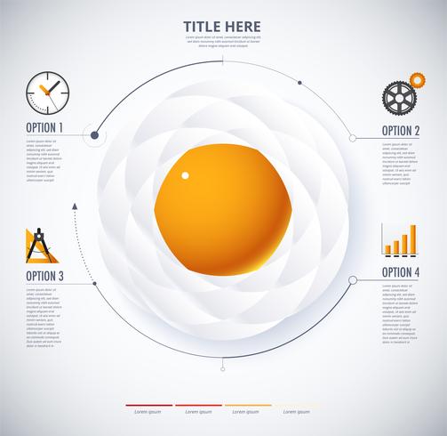 Diagrama infográfico de huevo frito y concepto de comida vector