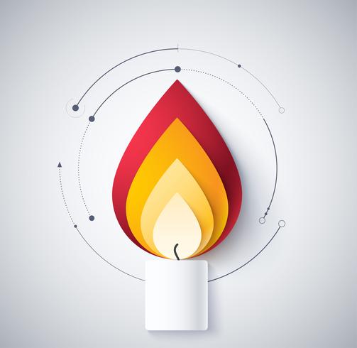 infographic diagram of Candle stick vector