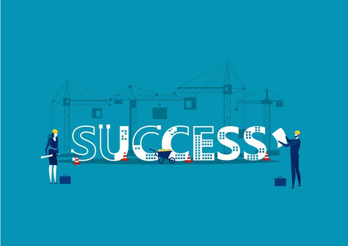 Architects and Engineers Working on Projects with SUCCESS word vector