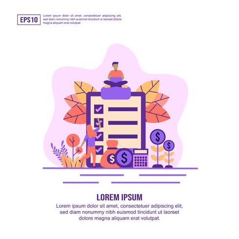 Salary payment landing page  vector