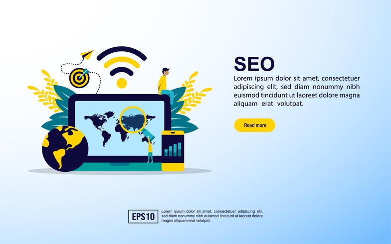 SEO Informational Web Page  vector