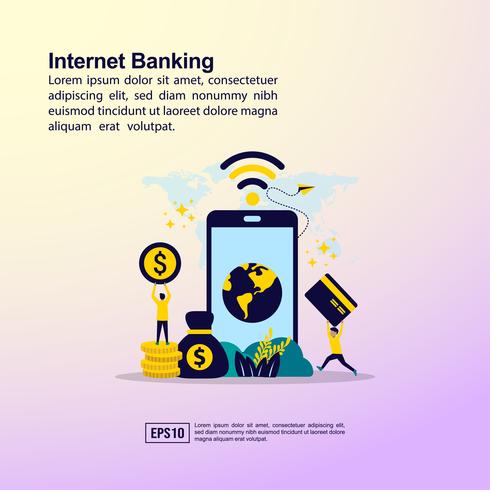 Internet banking illustration  vector