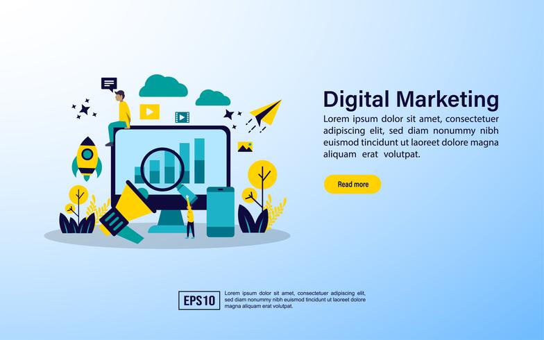 Digital marketing agency vector