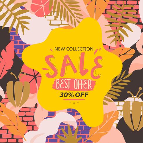 New Collection Sale website banner vector