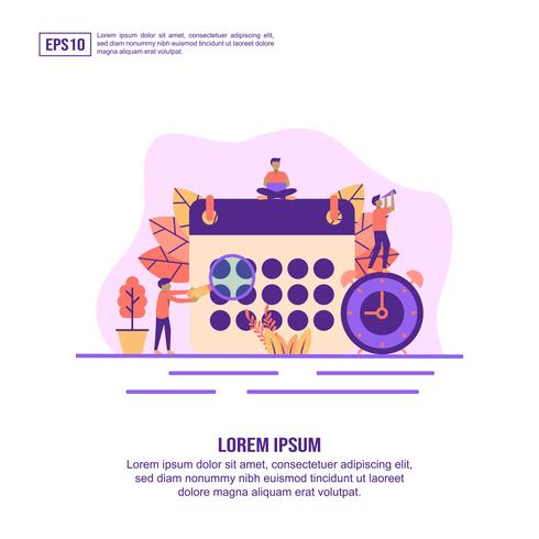 Scheduling Landing Page  vector