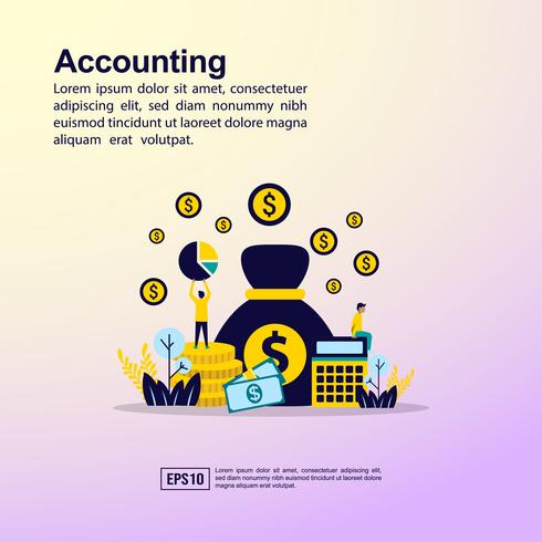 Accounting Landing Page  vector