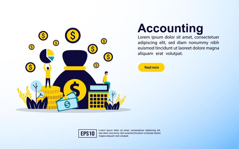 Accounting Web Page Template  vector