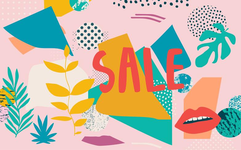 Abstract Sale website banner  vector