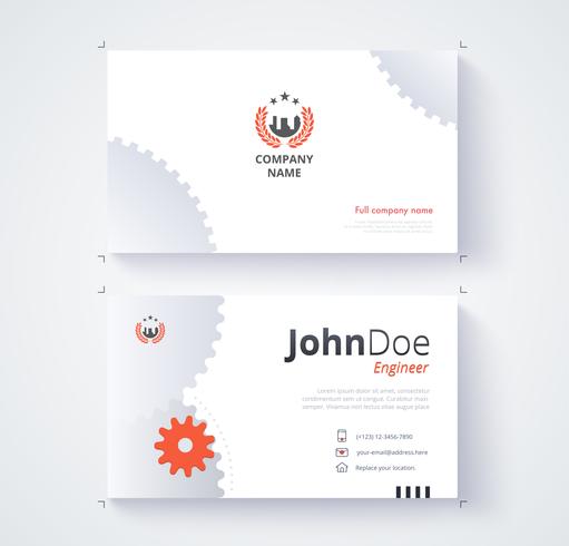 Engineer business card template vector