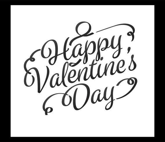 Typography happy valentine's day  vector