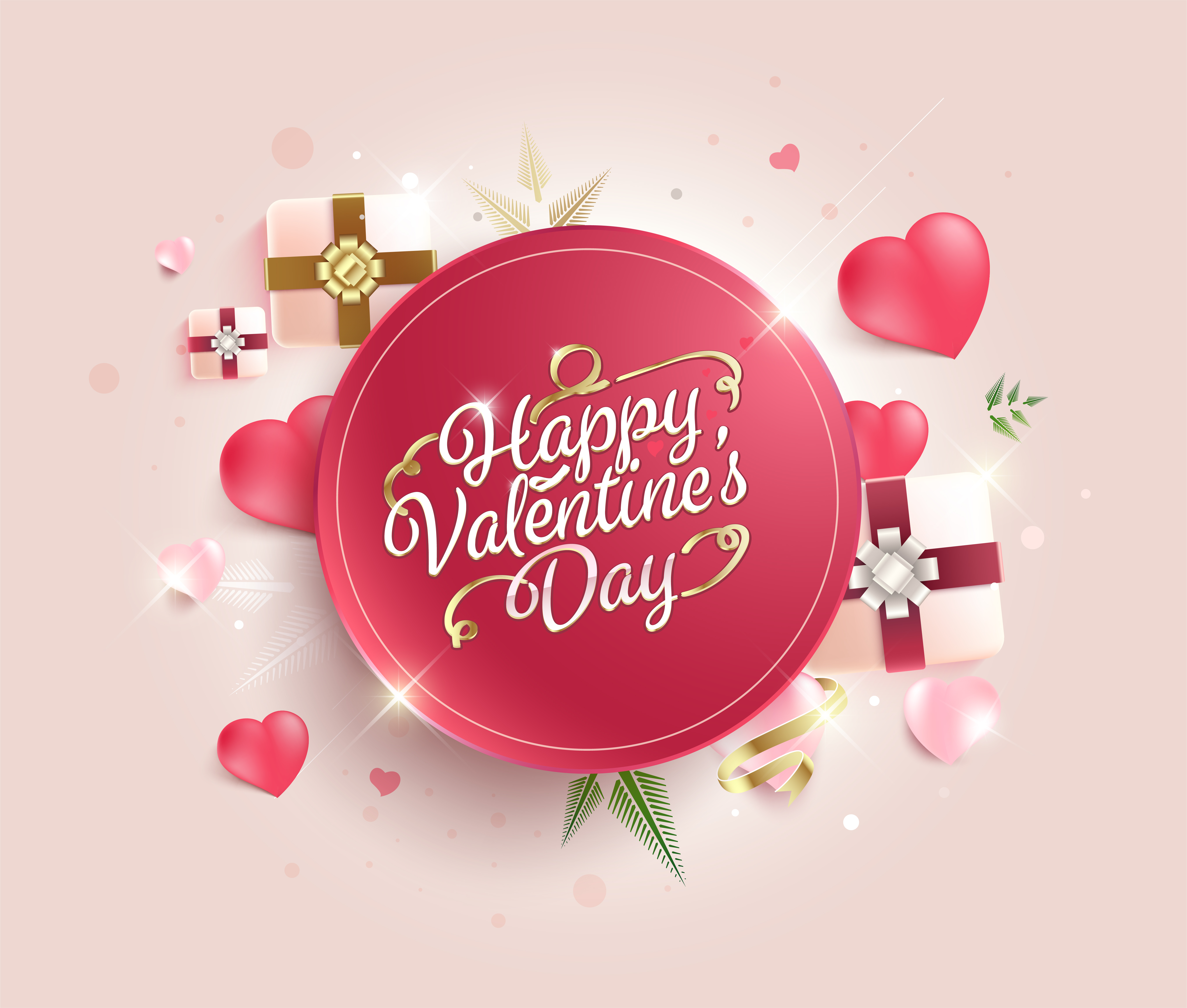 Download Happy valentines day calligraphy on Sweet background ...