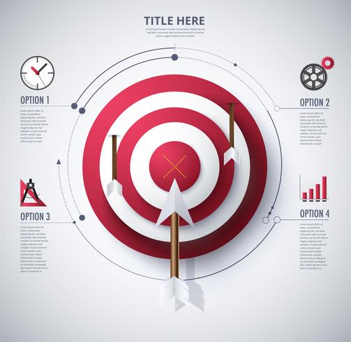 infographic diagram of Target and Goal vector