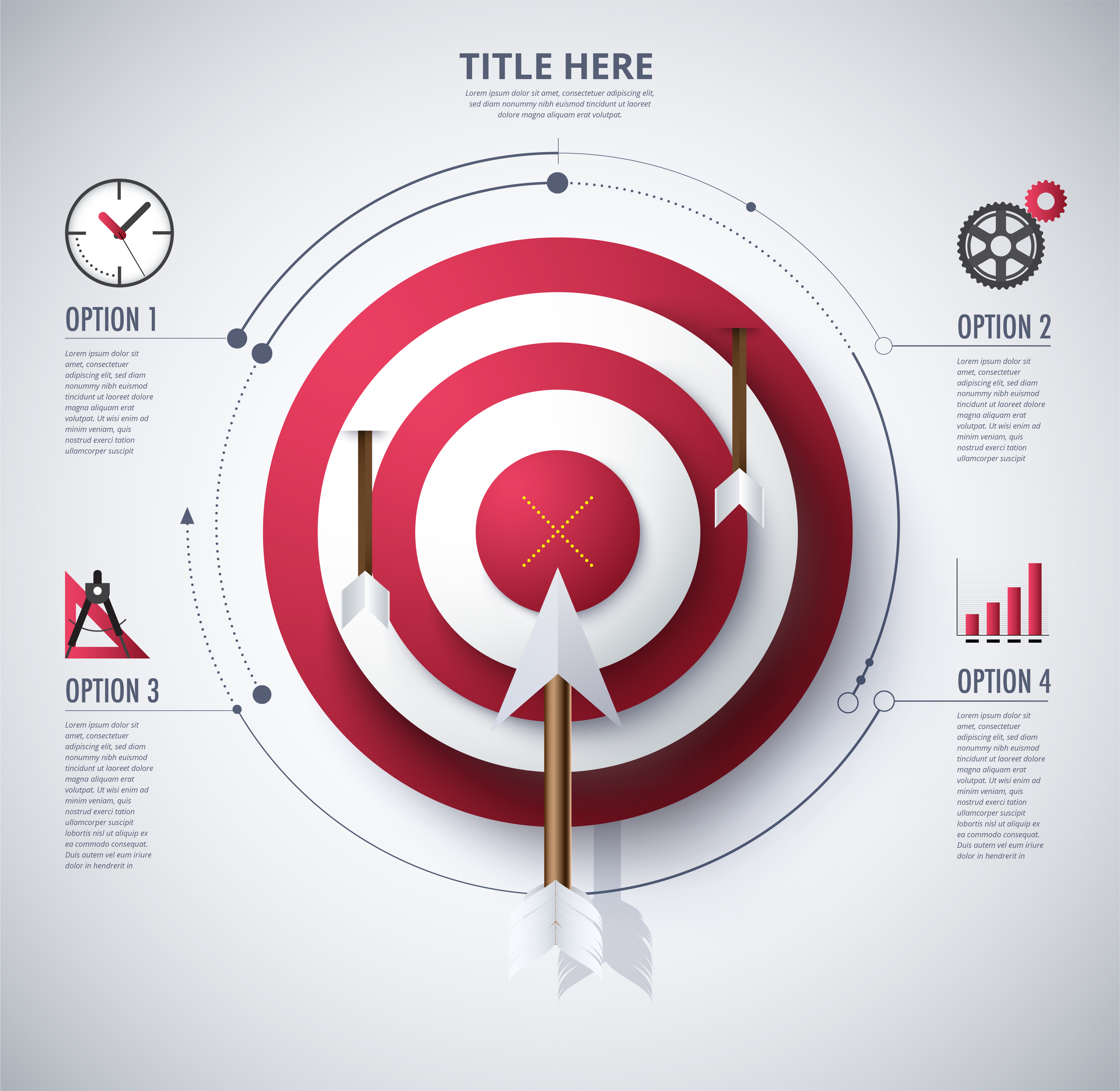 infographic diagram of Target and Goal 675732 Vector Art at Vecteezy