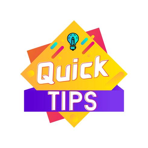 Quick Tips Helpful Square Flat Banner Design vector