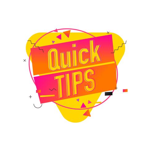 Quick Tips Triangle Helpful Banner Design vector