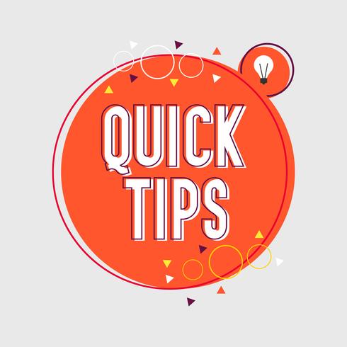 Quick Tips Circular Banner Design vector