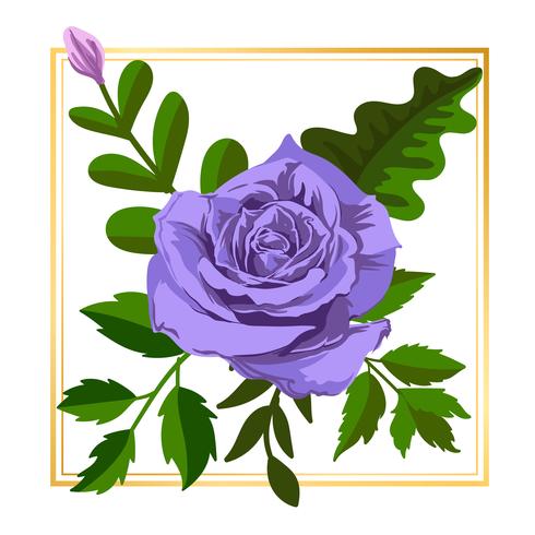 Light purple Framed Flower  vector