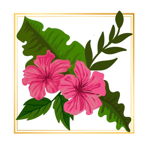 Red Framed Flower  vector