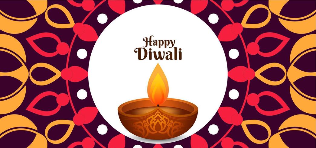Ethnic vector Happy Diwali design